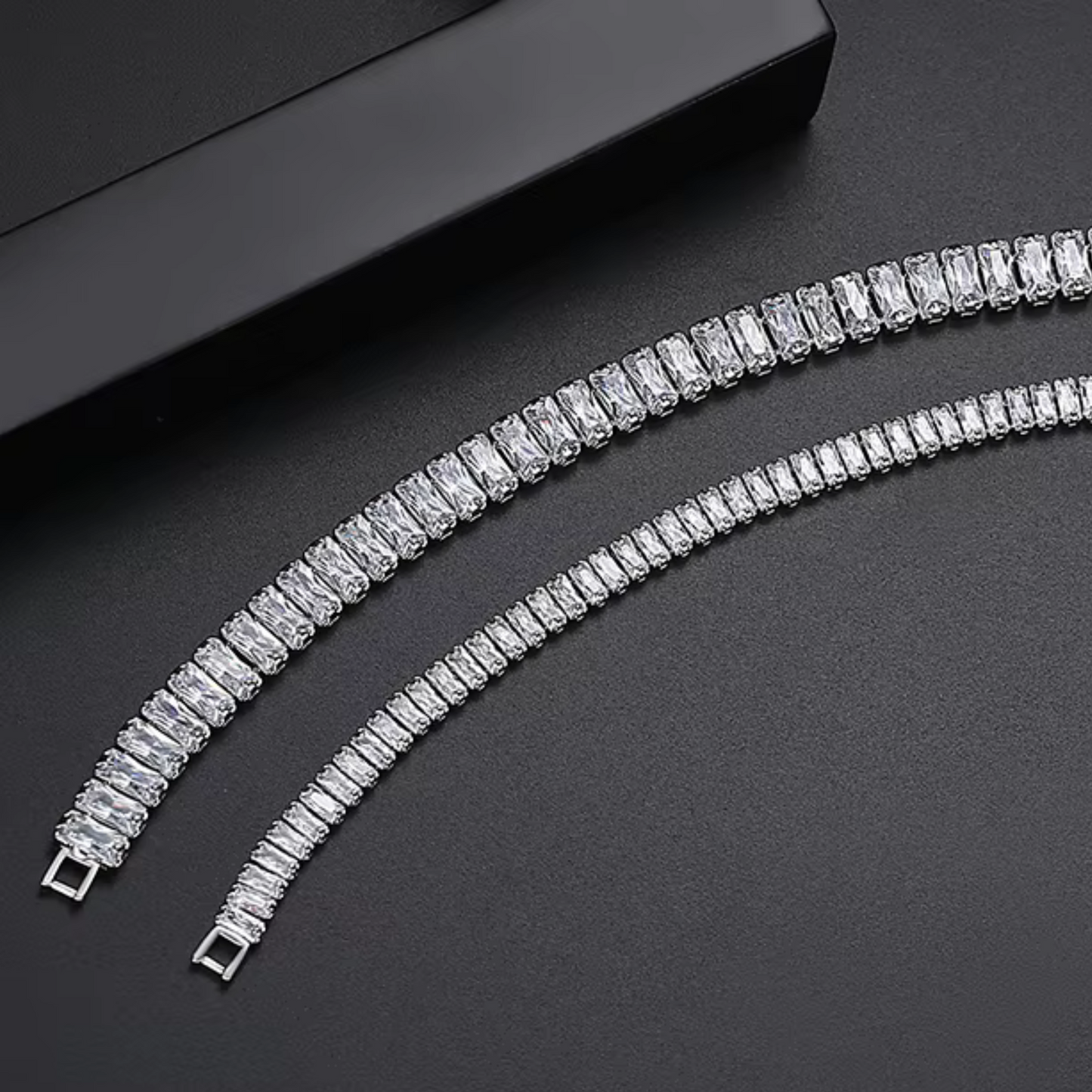LuxeLink 3MM Radiant Cut Iced Out Tennis Bracelet