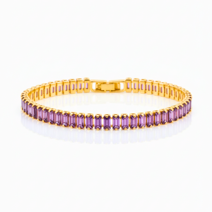 Luxelink Iced Out Tennis Non Tarnish Purple Bracelet