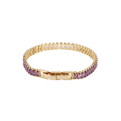 Luxelink Iced Out Tennis Non Tarnish Purple Bracelet