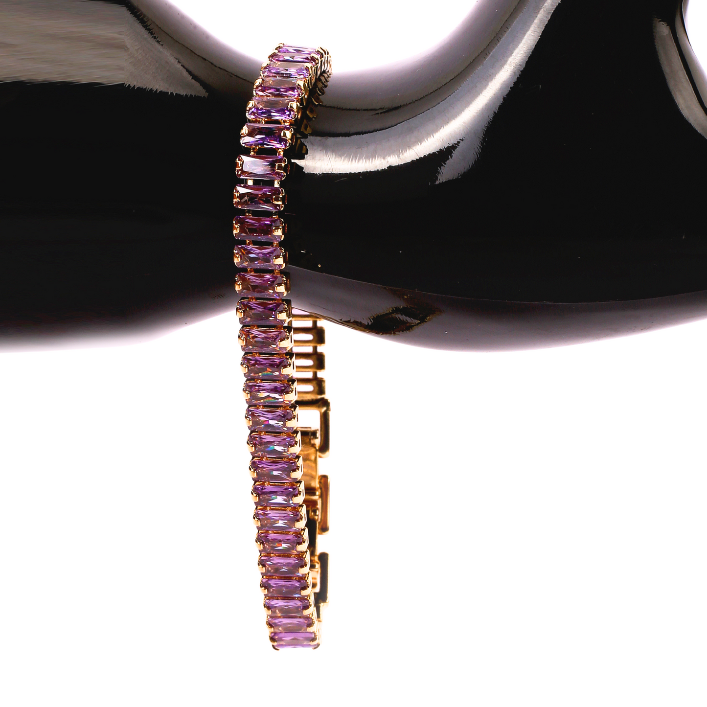 Luxelink Iced Out Tennis Non Tarnish Purple Bracelet