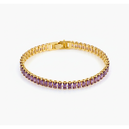 Luxelink Iced Out Tennis Non Tarnish Purple Bracelet